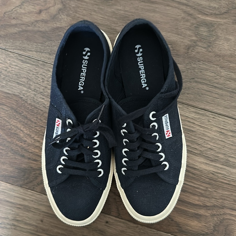 Superga 2750 COTU Classic Sneaker, Navy Canvas Sneakers, Size 39 / 8